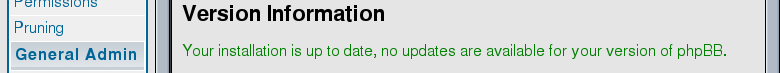 phpBB is up to date